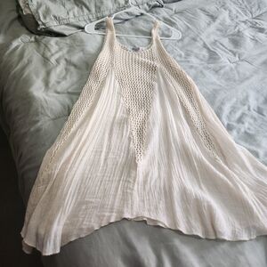 India Boutique Cream Crochet Swim Cover-Up